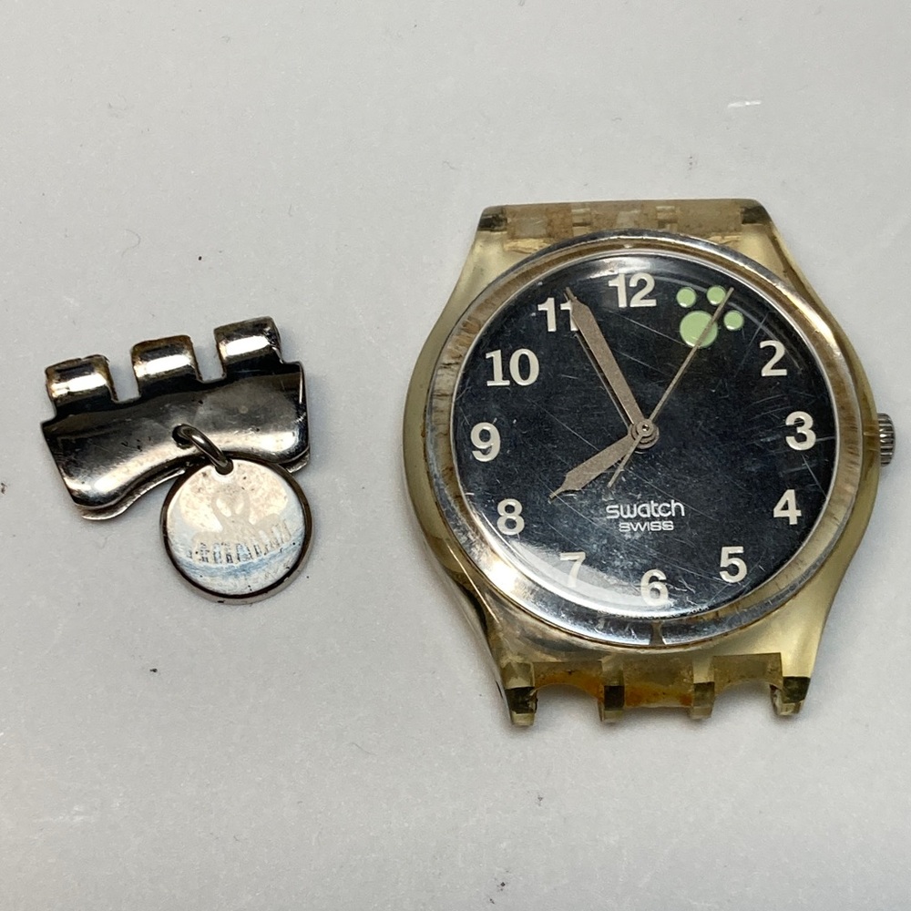 Swatch Bond 007 GE218 Blofeld's Cat Villain parts lot, new battery